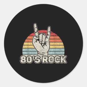 Adesivo Banda de Rock Vintage Retro dos Anos 80