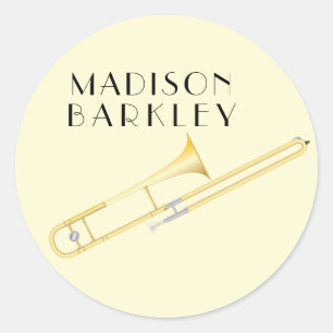 Adesivo Banda de Trombone, Professor de Oval Sticker