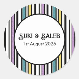 Adesivo Banda doce de licorice - vinheta de casamento