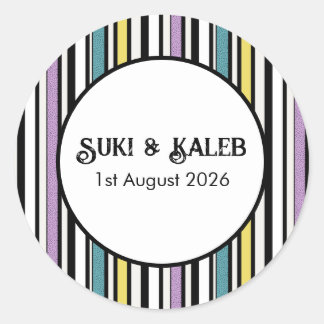 Adesivo Banda doce de licorice - vinheta de casamento