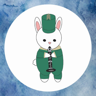 Adesivo Banda Marcha Clarinet Rabbit Dourado