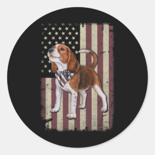 Adesivo Bandana da Bandeira Americana Beagle Patriótica 4