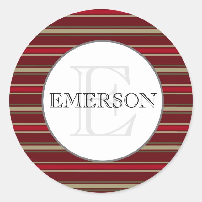 Adesivo Bandas Clássicas Vermelho Borgonha Branco Personal (Frente)
