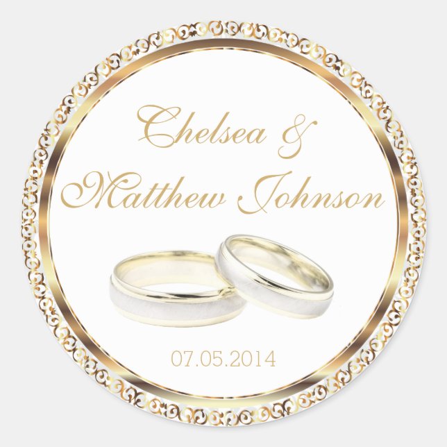 Adesivo Bandas de casamento para a noiva e o noivo (Frente)