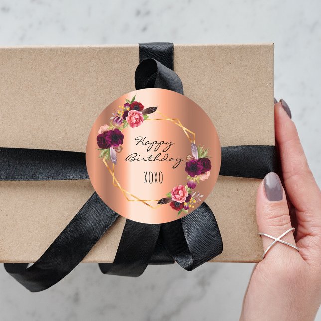 Adesivo Bandas de cobre de aniversário geométricas de ouro (Criador carregado)