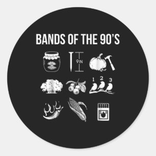 Adesivo Bandas De Música Populares Da Década De 90 Engraça