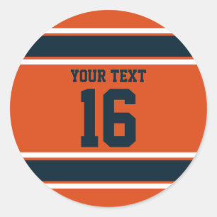 Adesivo Bandas Esportivas Laranja e Azul Escuras Personali