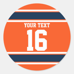 Adesivo Bandas Marinhos Azuis e Laranja Personalizadas