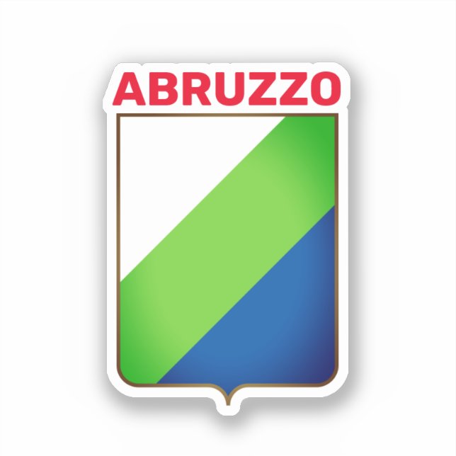 Adesivo Bandeira Abruzzo (Itália) (Frente)