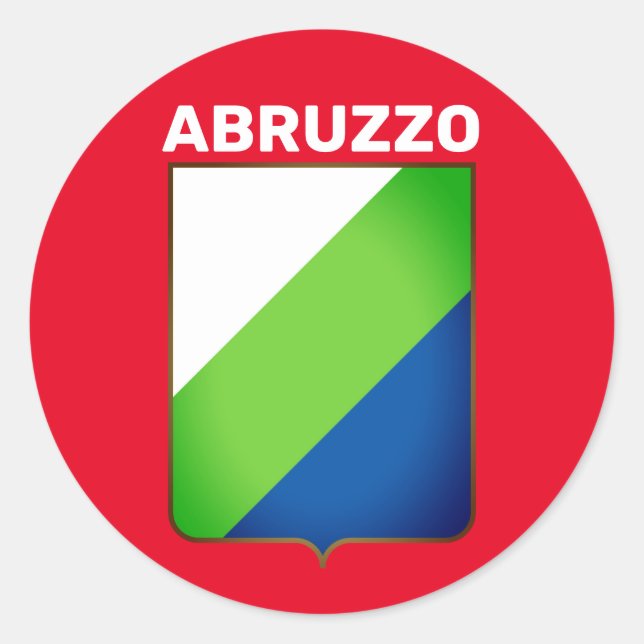 Adesivo Bandeira Abruzzo (Itália) (Frente)