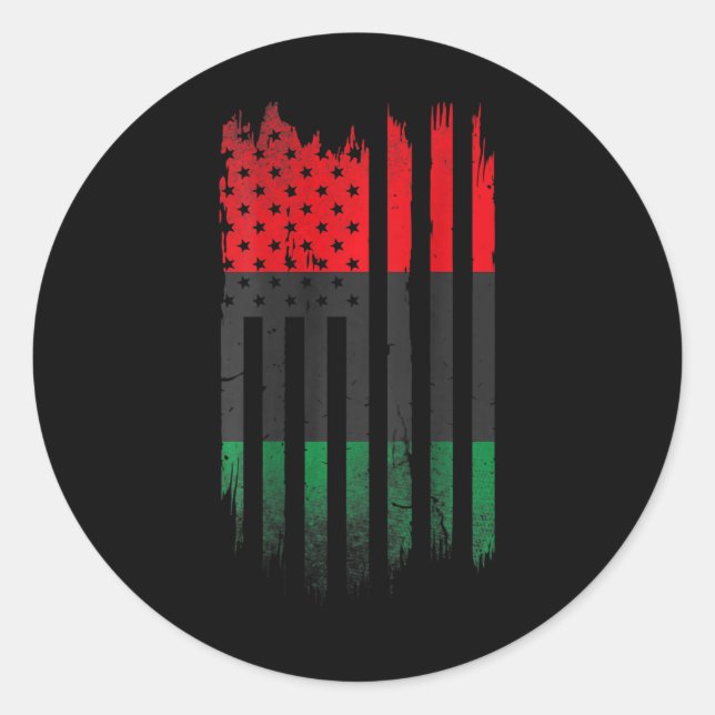 Adesivo Bandeira Afro-Americana Orgulho da História Negra  (Frente)