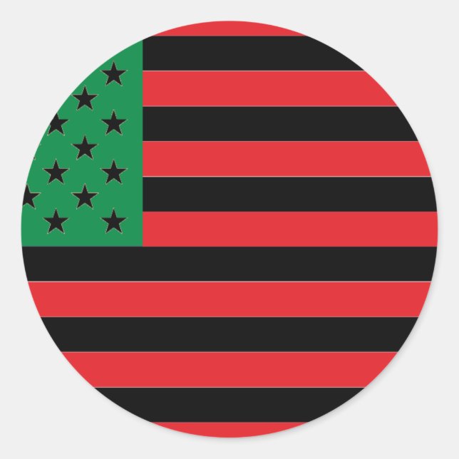 Adesivo Bandeira Afro-Americana - Preto Vermelho e Verde (Frente)
