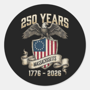 Adesivo Bandeira Águia 250 Anos 1776-2026 Aniversário de 2