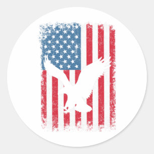 Adesivo Bandeira Águia Americana 4 De Julho Dia Da Indepen