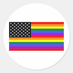 Adesivo Bandeira alegre do orgulho de América