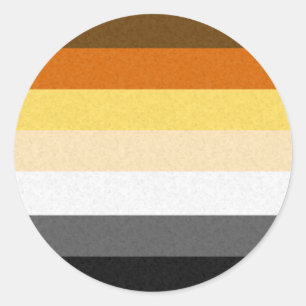 Adesivo Bandeira alegre do orgulho do urso