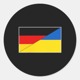 Adesivo Bandeira Alemanha Ucrânia Apoio Alemão Ucraniano C