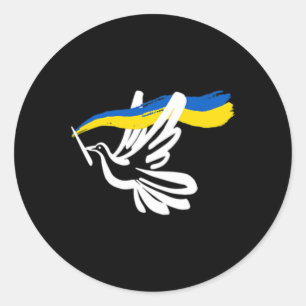 Adesivo Bandeira Amarela Azul Ucraniana Com Suporte de Pom