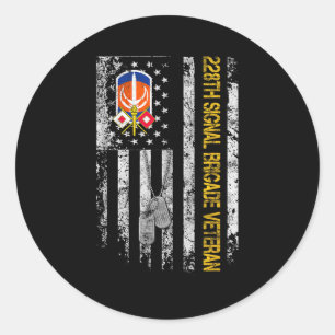 Adesivo Bandeira Americana 228º Sinal Brigada Militar Vint