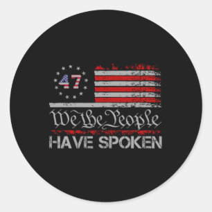 Adesivo Bandeira Americana 47 Nós, Pessoas, Falamos Trump
