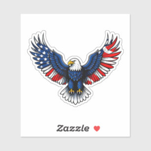 Adesivo Bandeira Americana 4 de julho de Eagle Patriotic U