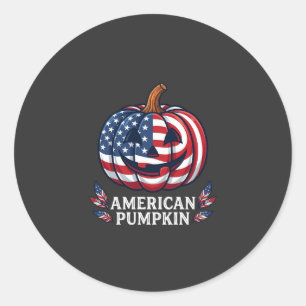 Adesivo Bandeira Americana Abóbora Halloween EUA Estrelas