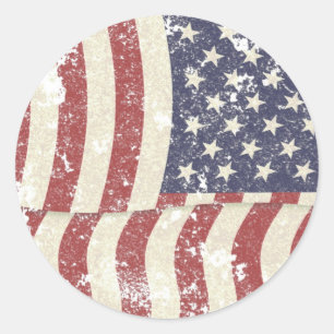 Adesivo Bandeira americana afligida - vertical