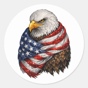 Adesivo Bandeira Americana Águia
