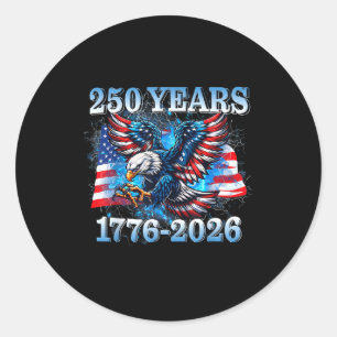 Adesivo Bandeira Americana Águia 250 Anos EUA 1776-2026 Me