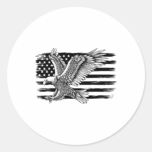 Adesivo Bandeira Americana Águia 4 De Julho Dia Da Indepen