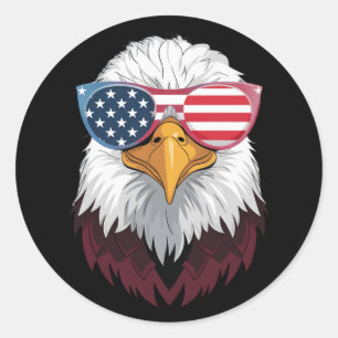 Adesivo Bandeira Americana Águia Patriótica 4 De Julho