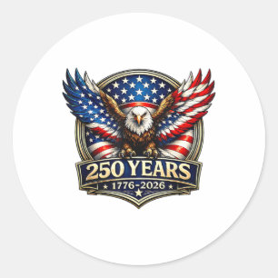 Adesivo Bandeira Americana Águia Vintage 250 Anos 177