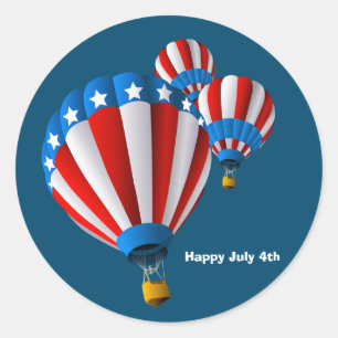 Adesivo Bandeira Americana Animada 4 de julho Balão Ar Qu