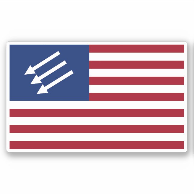 Adesivo Bandeira Americana Anti-Fascista (Frente)