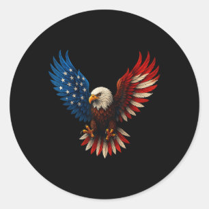 Adesivo Bandeira Americana Bald Eagle Patriótica Eagle 4º 