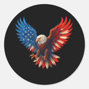 Adesivo Bandeira Americana Bald Eagle Patriótica Eagle 4º