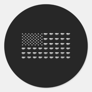 Adesivo Bandeira Americana Batata Doce Usa Patriotismo Pat