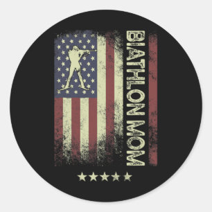 Adesivo Bandeira Americana - Biathlon Mãe 1