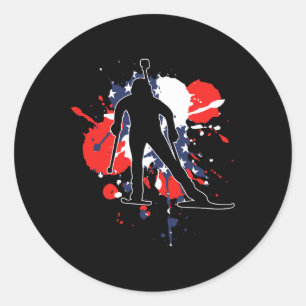 Adesivo Bandeira Americana Biathlonista - American Biathlo