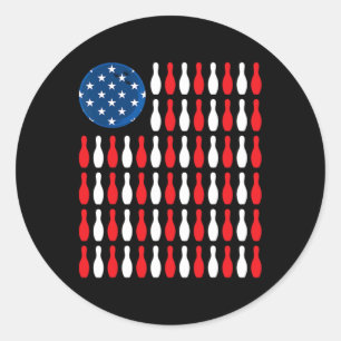 Adesivo Bandeira Americana - Boliche Patriótico E Boliches