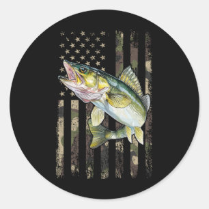 Adesivo Bandeira Americana Camo Walleye