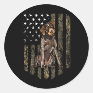 Adesivo Bandeira Americana Camuflada German Wirehaired Poi