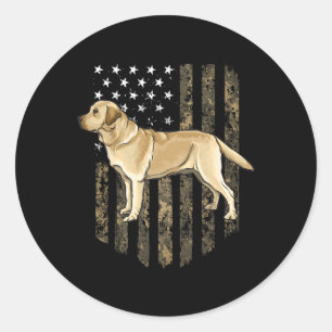 Adesivo Bandeira Americana Camuflada Labrador Retriever Am