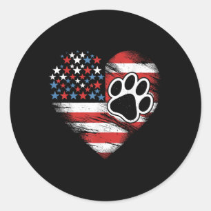 Adesivo Bandeira Americana Cão E Gata-Pata Patriótica 4º D