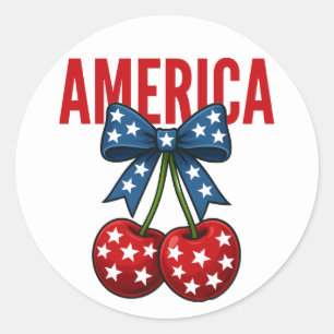 Adesivo Bandeira Americana da Coquette Cherry em 4 de julh