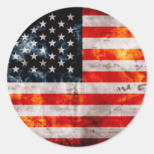 Adesivo Bandeira Americana da Vintage meteorizada