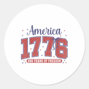 Adesivo Bandeira Americana de 4 de Julho Vintage 250 Anos