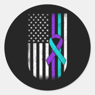Adesivo Bandeira Americana de Apoio à Consciencialização d