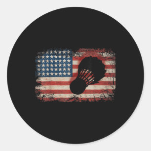 Adesivo Bandeira Americana de Arte Esportiva de Peteca de