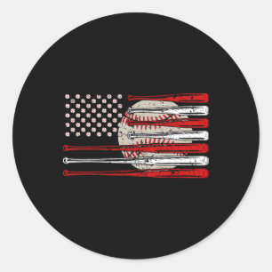 Adesivo Bandeira Americana de Beisebol Vintage EUA para Ho